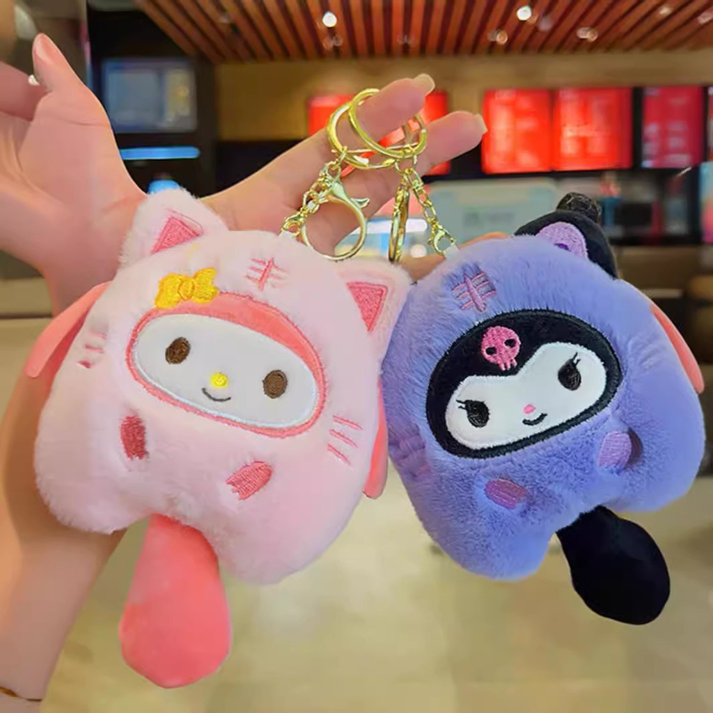 จี ้ ตุ ๊ กตาสาวน ่ ารัก Sanrio Kuromi พวงกุญแจตุ ๊ กตาจี ้ กระเป ๋ าเดินทาง