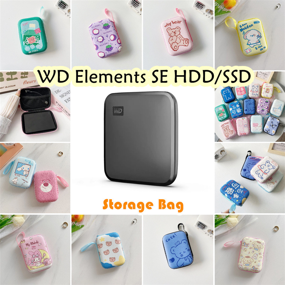 ผลิตภัณฑ์ใหม่สําหรับ Wd Elements SE 9.5x13.5 ซม.HDD/SSD ฮาร์ดไดรฟ์กระเป๋าเก็บการ์ตูนน่ารักแบบพกพาฮาร์ดไดรฟ์ภายนอกกันน้ํา Anti drop กระเป๋าสําหรับ USB อุปกรณ์เสริมกรณี