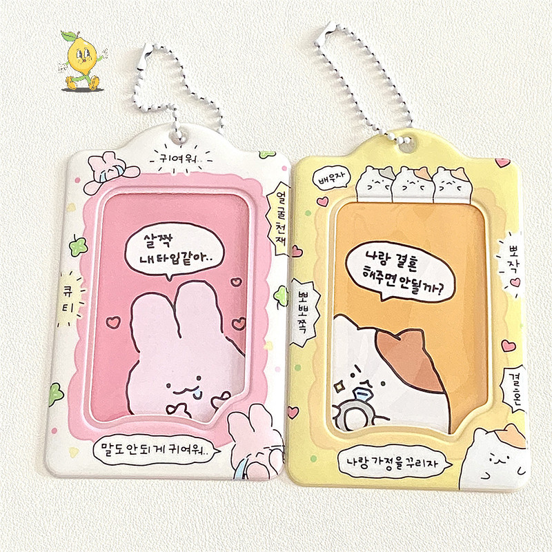 [mozh] แฟชั่นเกาหลี 3 นิ้วที่ใส่บัตรโฟโต้การ์ด เคป๊อป การ์ดพวงกุญแจจี้ไอดอลผู้ถือบัตรรถบัสธนาคาร รหัส ปกอุปกรณ์นักเรียน [ไทย]