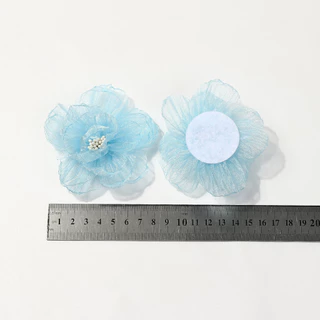 Camellia Artifical ดอกไม ้ หัว DIY ดอกไม ้ คลิปผม Hairpin ชุดเจ ้ าสาวอุปกรณ ์ เสริมผมดอกไม ้ ปลอม Organza ชีฟอง ้