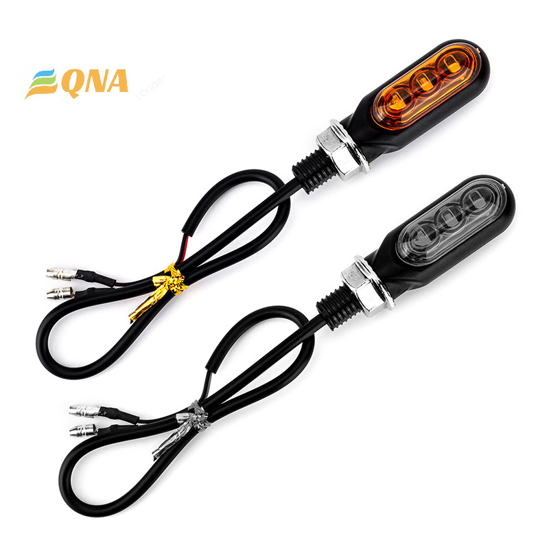[ Qna ] รถจักรยานยนต ์ Mini LED ไฟเลี ้ ยว Amber ไหลทิศทางสัญญาณโคมไฟเป ็ นระยะ Moto สําหรับ Cafe Racer ใหม ่