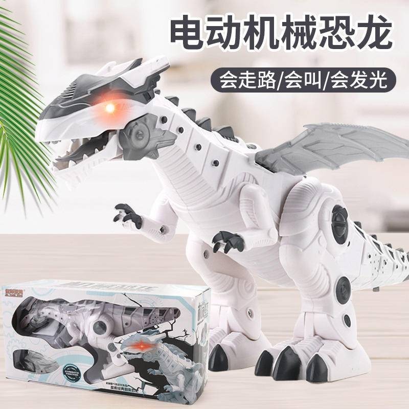 ของเล่นไดโนเสาร์อัจฉริยะไฟฟ้าสำหรับเด็กเสียงแสง T-Rex จำลองสัตว์เครื่องยืนไดโนเสาร์ขายร้อน