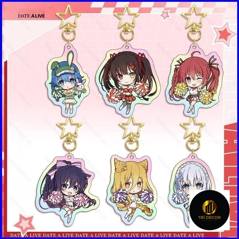 Yb LIVE DAY Himekawa Yoshino Yatogami Tohka Tokisaki Kurumi กระเป๋าอะคริลิคพวงกุญแจจี้