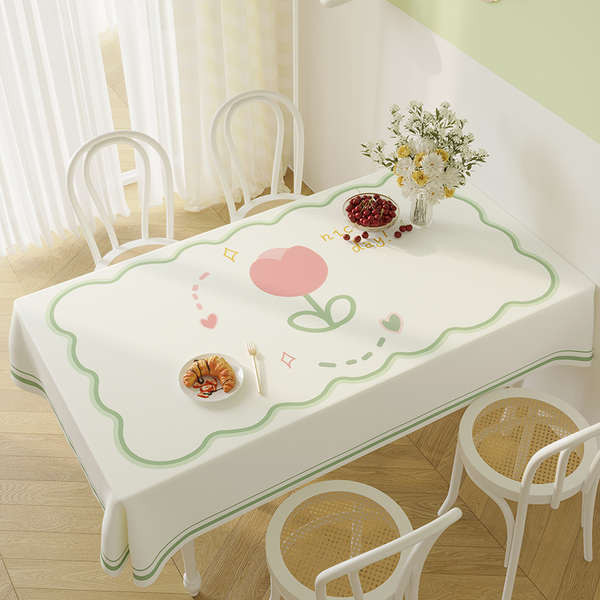 ผ้าปูโต๊ะกันน้ำ ผ้าปูโต๊ะ ผ้าปูโต๊ะพีวีซี: กันน้ํา, กันน้ํามัน, ป้องกันน้ําร้อนลวก, ไม่ต้องซัก, ผ้าปูโต๊ะสีแดงตาข่ายสี่เหลี่ยม, ผ้าปูโต๊ะกาแฟนอร์ดิกสดขนาดเล็ก