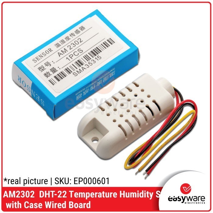 DC99 DHT22 DHT-22 AM2302 ความชื้นและอุณหภูมิพร้อมเคสเซ็นเซอร์อุณหภูมิแบบมีสาย