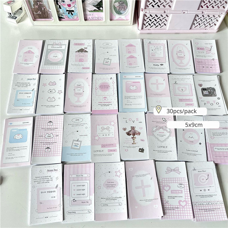 30 ชิ ้ น Ins สีชมพูสติกเกอร ์ ปิดผนึก 5x9 ซม.ฉลากบรรจุภัณฑ ์ วัสดุ DIY ตกแต ่ ง