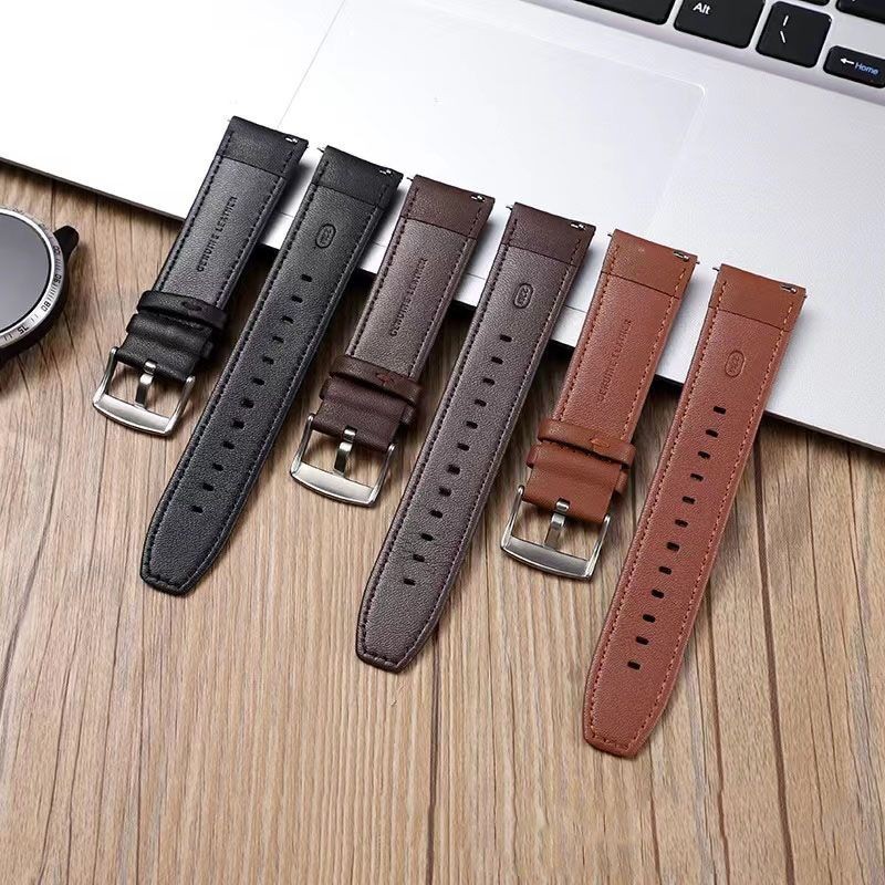 20 มม.Huawei Original สายนาฬิกาหนังแท ้ เหมาะสําหรับ GT3/GT2pro/watch3/4 Glory magic 2 First Layer Calfskin 22 มม.สาย