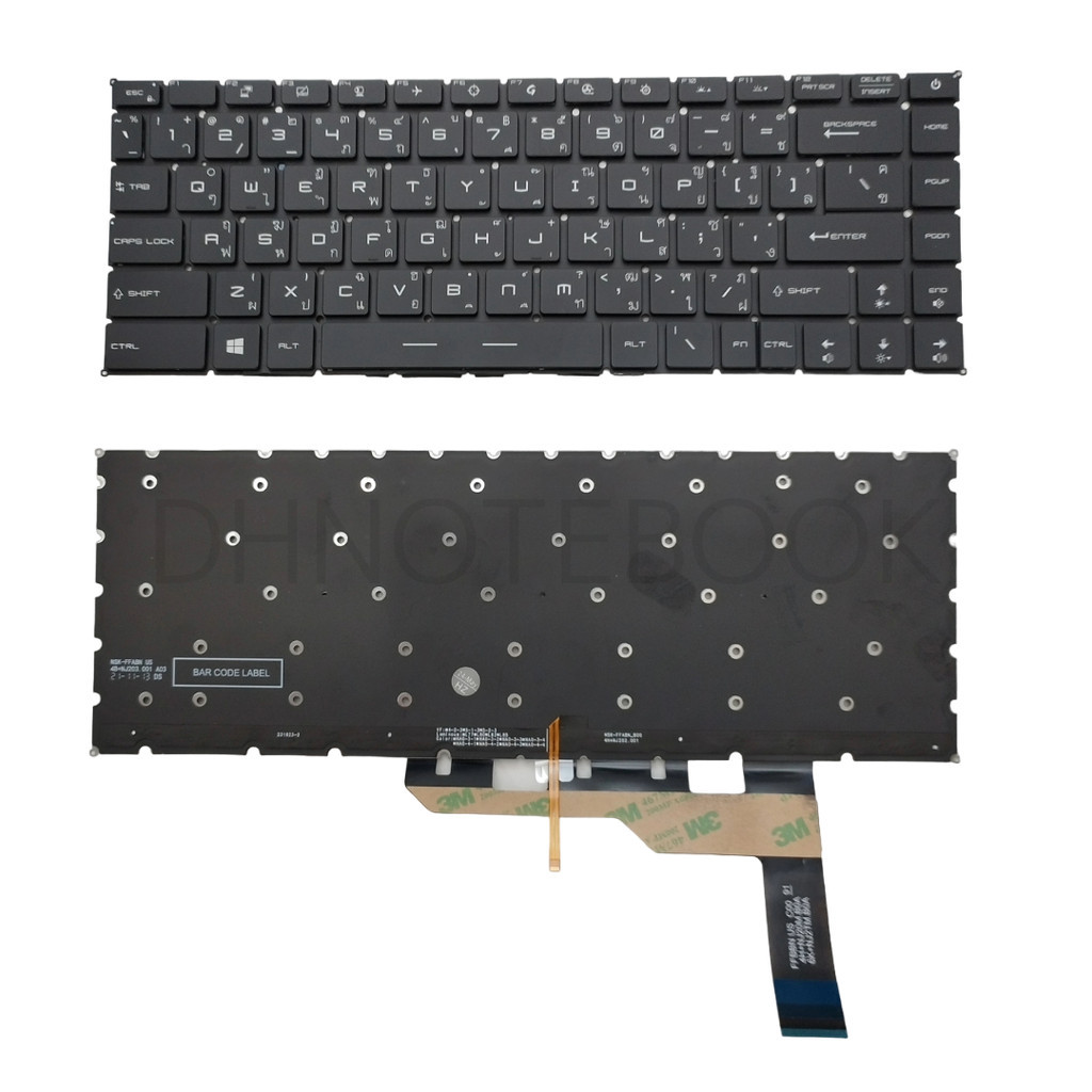 แป้นพิมพ์ คีย์บอร์ด โน๊ตบุ๊ค MSI GE66 Raider, GS66, GP66 Stealth MS-16V Laptop Keyboard ไฟแบ็คไลท์สี