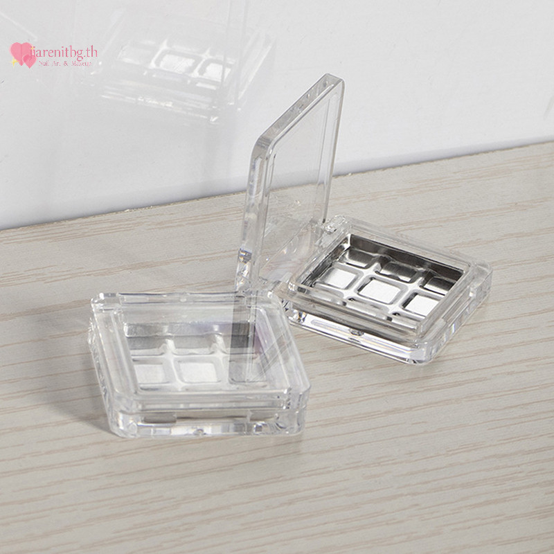 Renbg เครื่องสําอางที่ว่างเปล่า Palette แผ่นคอนเทนเนอร์อายแชโดว์ Blusher Lip DIY แต่งหน้า Eye Shadow Powder Blusher กล่อง ﻿ ไทย