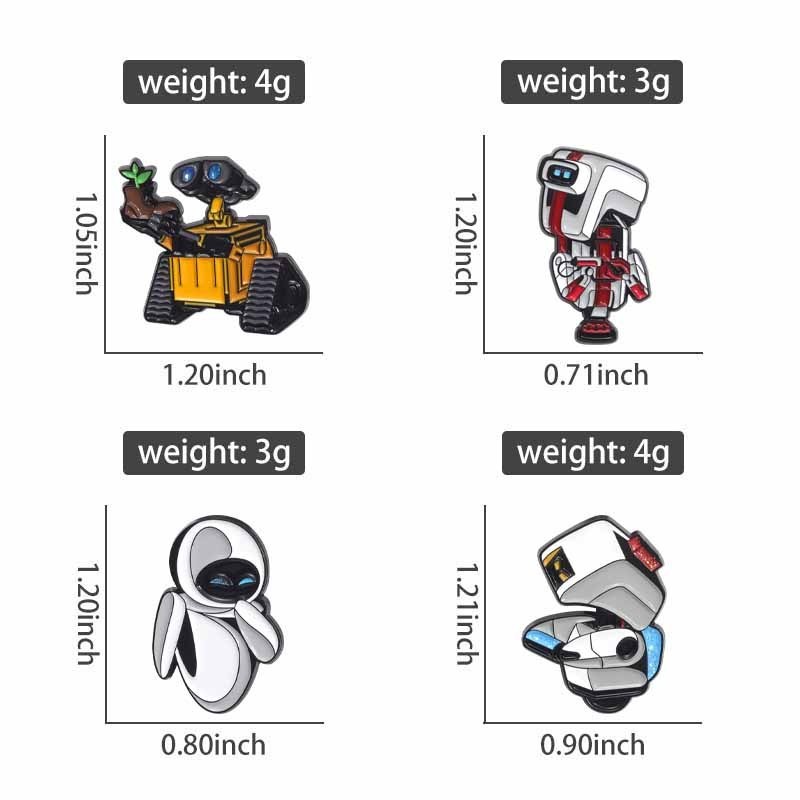 Creative หุ ่ นยนต ์ Pins เข ็ มกลัดการ ์ ตูนตลกหุ ่ นยนต ์ เข ็ มกลัด Lapel ป ้ าย Pin เครื ่ องประดับของขวัญสําหรับเพื ่ อน