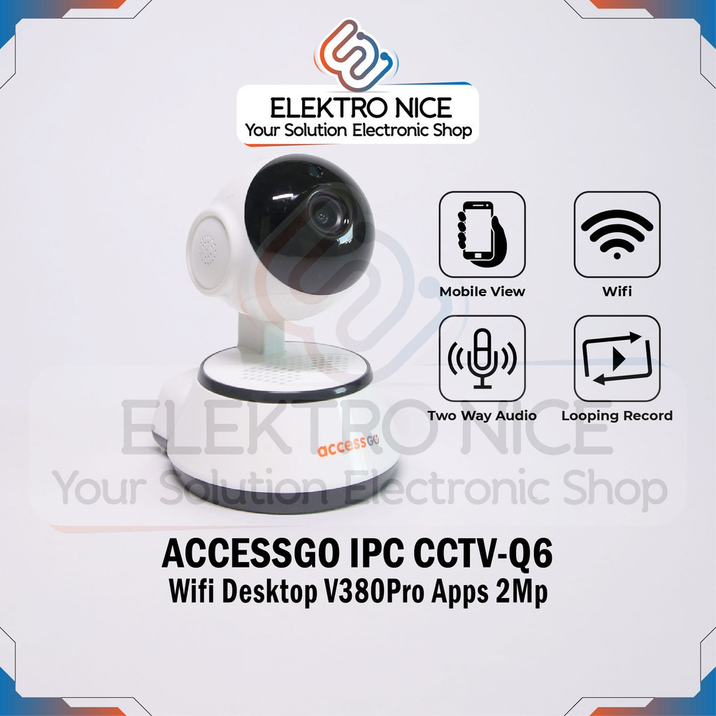 กล้องวงจรปิด Q6 V380 Standard WIFI Two-Way Audio 2MP การรับประกันต้นฉบับ