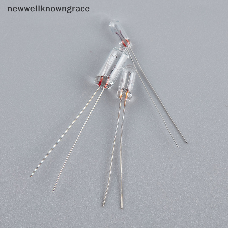 Newwellknowngrace 10 ชิ้น Mini 3/4/5 มิลลิเมตร 3/6/12/24 โวลต์หลอดไฟ Edison หลอดไส้ข้าว TH