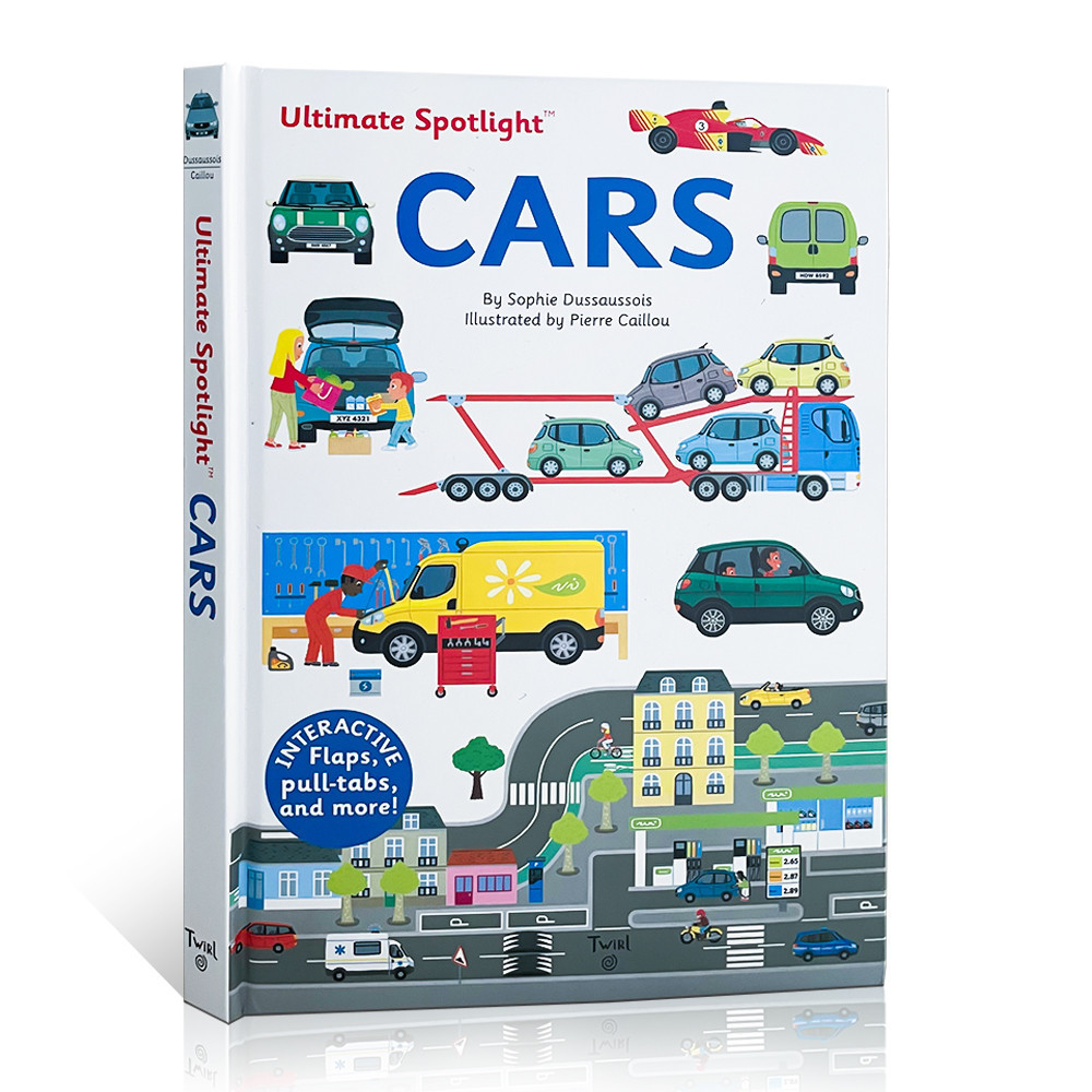 Ultimate Spotlight หนังสือภาพการศึกษารถยนต ์ สําหรับเด ็ ก กิจกรรมแบบโต ้ ตอบ 3D Flap หนังสือภาษาอังกฤษ