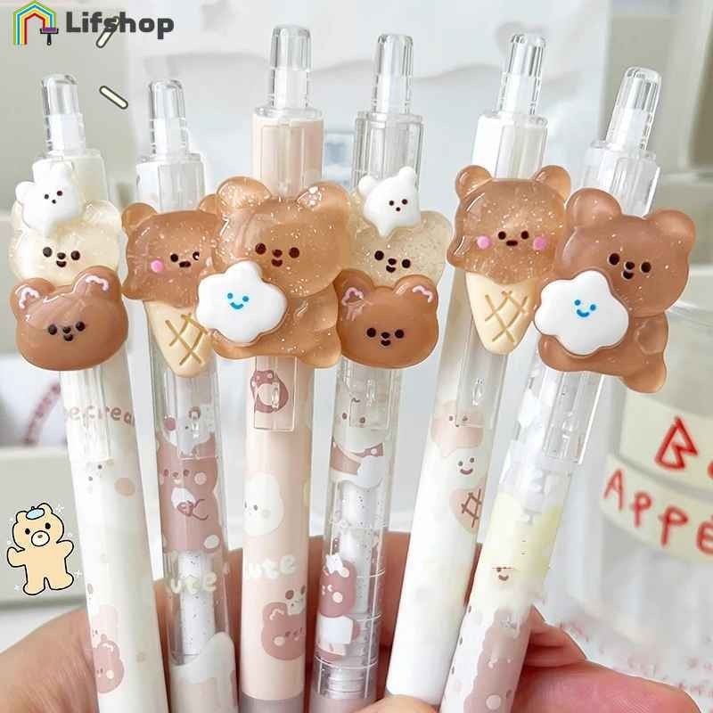 หมี น่ารัก ดินสอกด-แบบกด,การ์ตูน,น่ารัก-ดินสออัตโนมัติ-สําหรับเด็ก-วาดเขียนสํานักงานอุปกรณ์การเรียน-0.5มม เครื่องเขียนนักเร