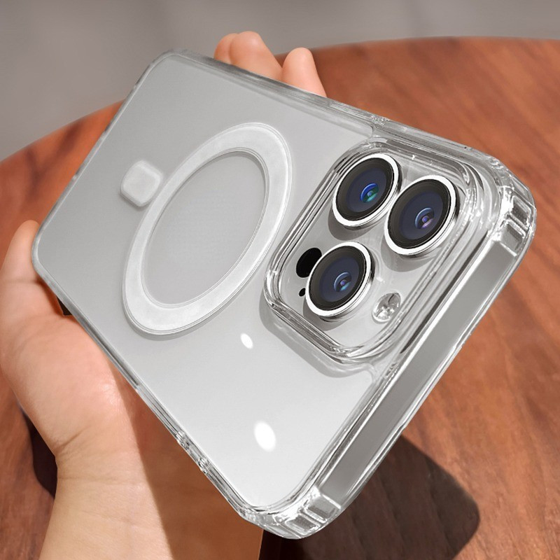 เปลือกแม่เหล็กอะคริลิคใส เคสไอโฟน IPHONE 11 12 13 14 15 16 PRO MAX 7 8 PLUS X XR XS MAX CASE ฝาครอบ