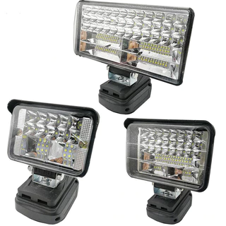 สปอตไลท์ไฟทํางาน LED ไร้สายสําหรับ makita/osuka แบตเตอรี่ Li-ion กลางแจ้ง Floodlight ไฟฉุกเฉินพร้อม USB