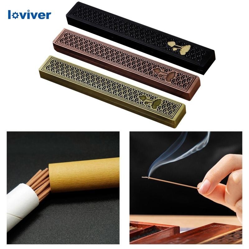 [Loviver] เตาผู้ถือโลหะแบบดั้งเดิม 9.1x1.3x0.7 นิ้วทําด้วยมือ