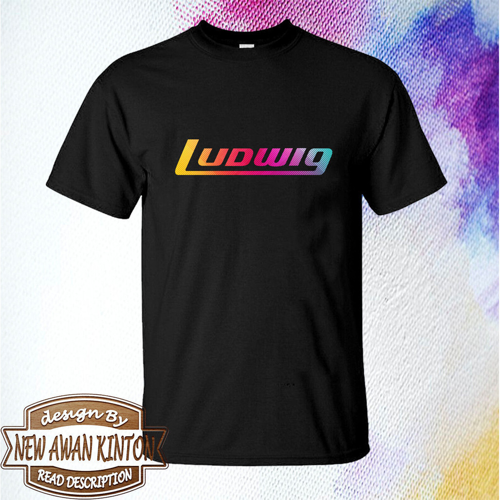 Mens Clothing Tshirt Ludwig Logo สีดํา