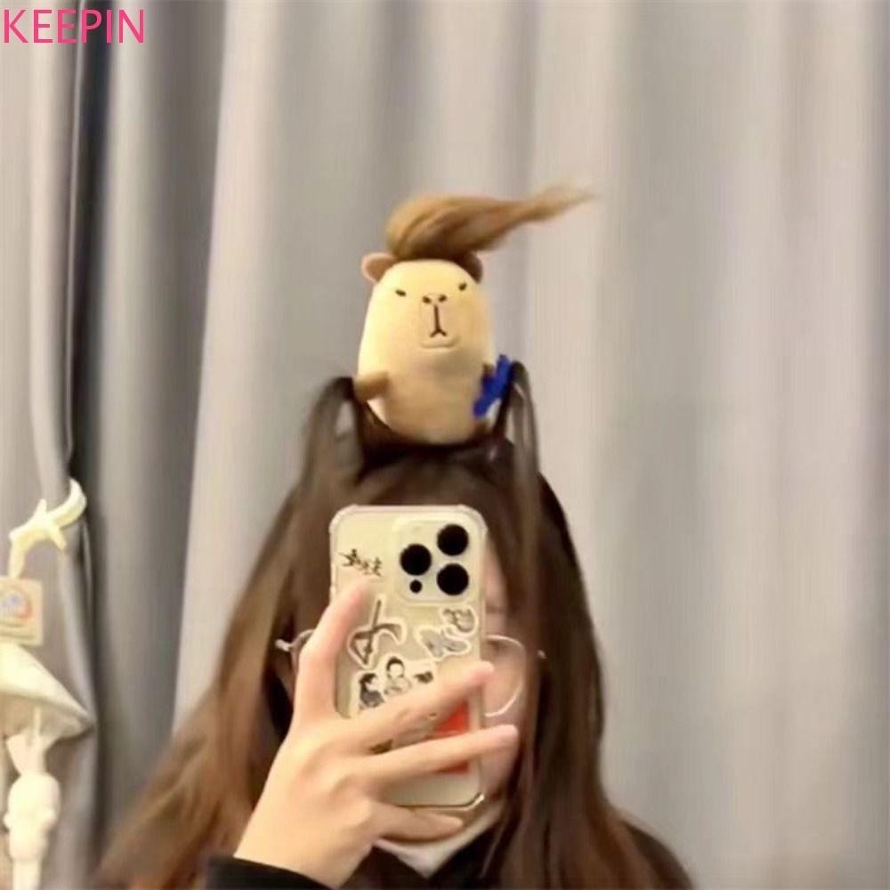 Keepin Capybara ที่คาดผม, ตุ๊กตาน่าเกลียดตุ๊กตาตลกผม Hoop, แฟชั่นสไตล์เกาหลี Hairbands อุปกรณ์เสริมผมการ์ตูนผม Hoop Photograph