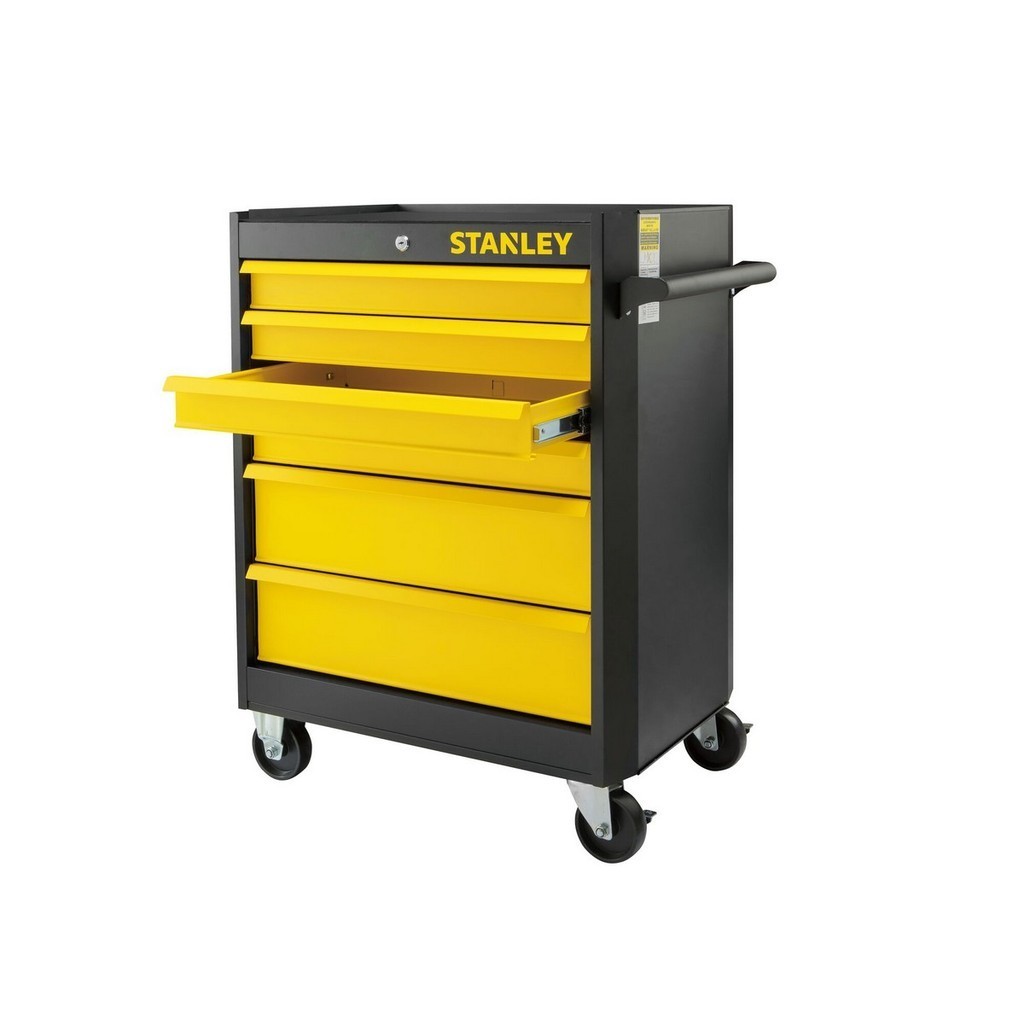 STANLEY ตู้เครื่องมือเปล่า 6 ลิ้นชัก ขนาด 27 นิ้ว รุ่น 74-320 รับน้ำหนักสุงสุด 350 กก. ล้อแบบ Braking เพื่อการใช้งานยาวน