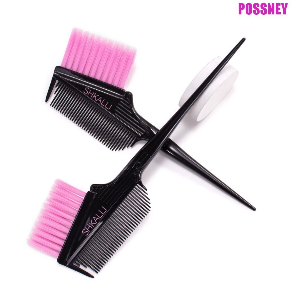 Possney แปรงทาสีย้อมผม, Professional Hairdressing Tinted แปรงผม,อุปกรณ์จัดแต่งทรงผม Double Side Tail หวีเครื่องมือย้อมผมหวีสีร้านทําผม