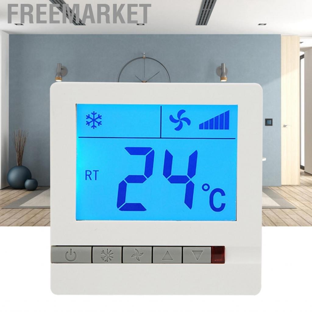 Freemarket พัดลมคอยล์ยูนิตควบคุมอุณหภูมิเทอร์โมสตัทเครื่องปรับอากาศ