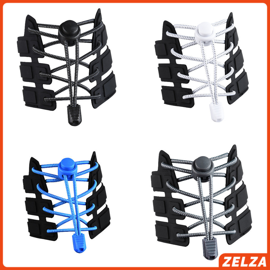 ZELZA เชือกผูกรองเท้า แบบยืดหยุ่น แบบคลิปล๊อค ความยาว 120cm  shoelaces - รูปที่ 3