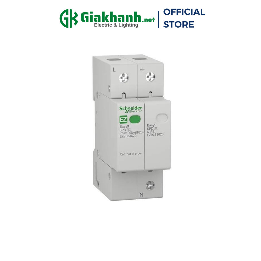 SPD Schneider EZ9L33620 20kA 1P+N อุปกรณ์ป้องกันไฟกระชาก