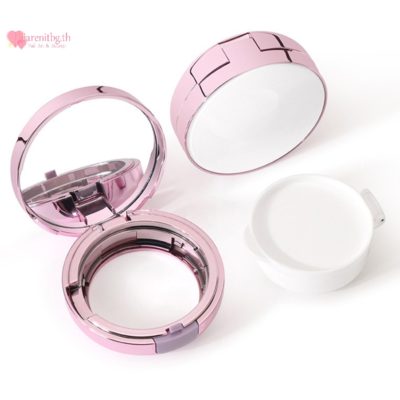 Renbg 15g Empty Air Cushion Puff กล่องเครื่องสําอางแบบพกพาแต่งหน้าคอนเทนเนอร์แป้งฟองน้ํากระจกสําหรับบีบีครีม Foundation TH