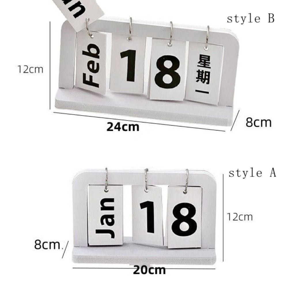 Keepin ปฏิทินไม้, ปฏิทินถาวรสไตล์นอร์ดิก INS, อุปกรณ์โต๊ะเรียน Solid Creative ทนทาน Desktop Schedule Office