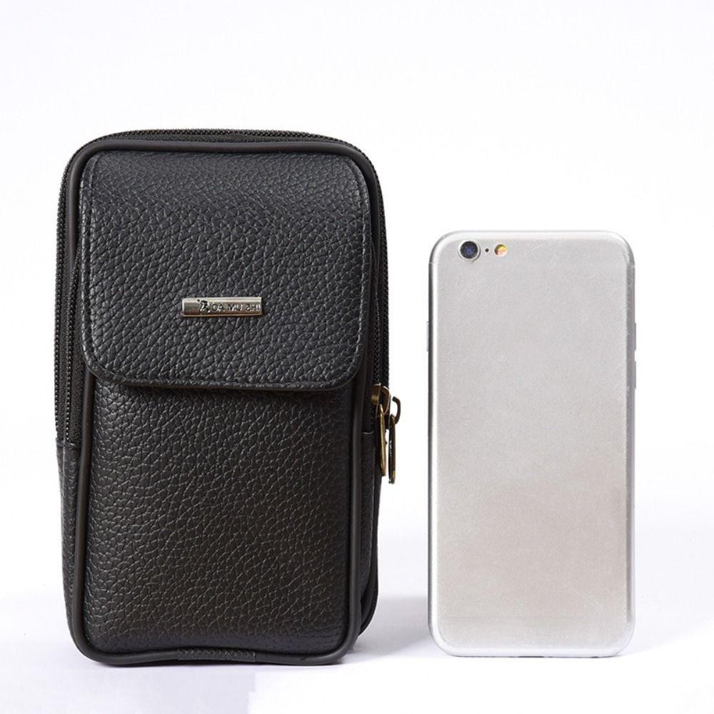 Tonfashion กระเป๋าคาดเอวผู้ชาย, Sport PU Leather Bum Belt Pack, กระเป๋าใส่โทรศัพท์กันน้ําสําหรับเดินทางสบาย
