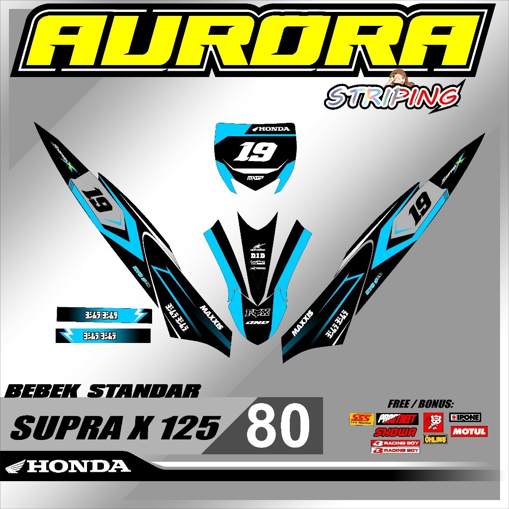 สติ๊กเกอร์ Rbt Supra X 125 Rbt Bebek Modif Supermoto Yz Crf Klx Kx Ktm Rbt ใหม่ล่าสุด