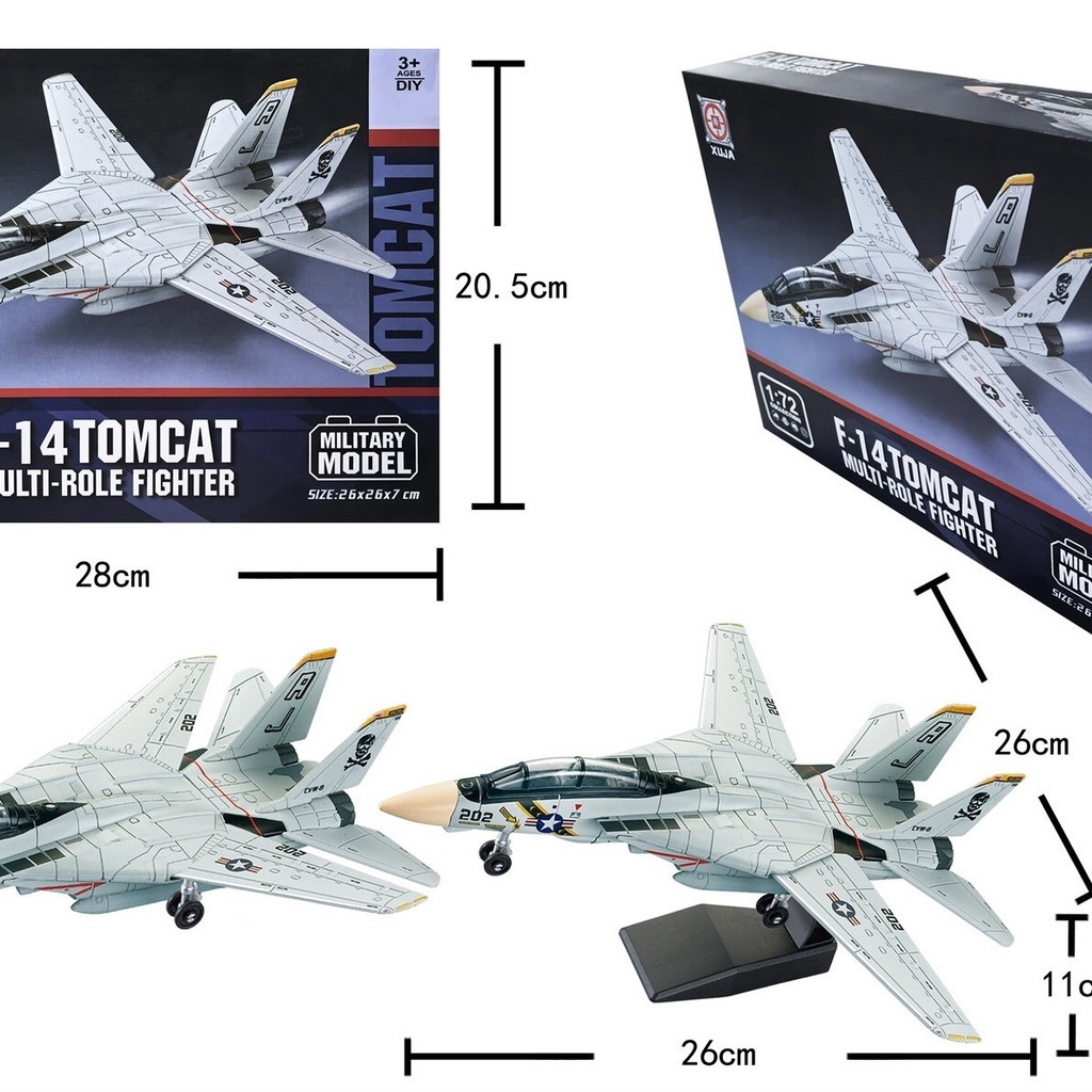 1: 72 J-35F14 Panda Fighter SU57 เครื่องบินรุ่นทหาร T90 ถังประกอบของเล่น