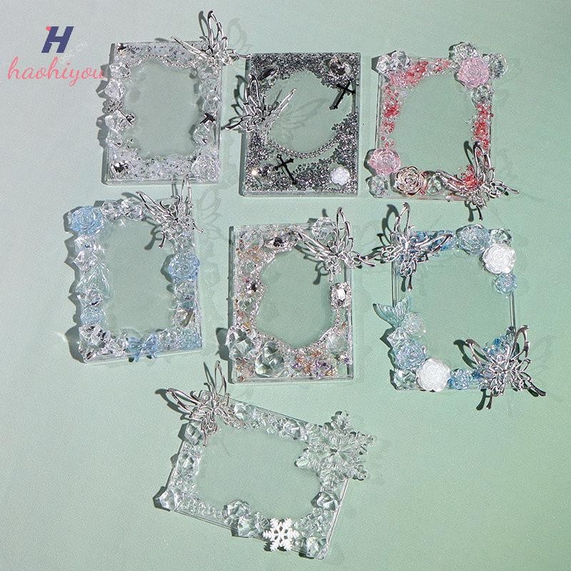  Creative Butterfly Flower Card Brick Decorative Card Sleeve Photocard Display Holder Photo Frame Small Card Protective Cover Nice