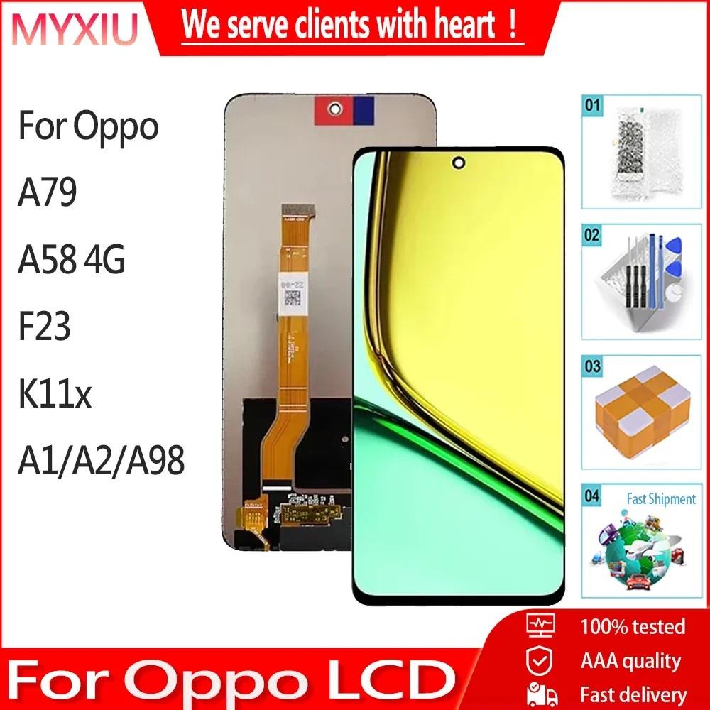 Ips ใหม่ LCD สําหรับ Oppo A79 A58 4G A1 A2 A98 5G จอแสดงผล LCD หน้าจอสัมผัสแผง Digitizer Assembly สํ