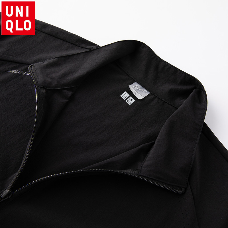 Uniqlo L-5XL เสื้อแจ็คเก็ตกันแดดคอตั้งสําหรับผู้ชาย ป้องกันรังสียูวี UPF50+ น้ําหนักเบา ระบายอากาศได้ดี แห้งเร็ว