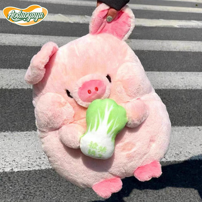 Aoduoyaya ตุ๊กตาหมู 25cm นุ่มนิ่มสุดๆ ของเล่นตุ๊กตาน่ารัก ตุ๊กตาโยนหมอน ของขวัญสำหรับเด็ก