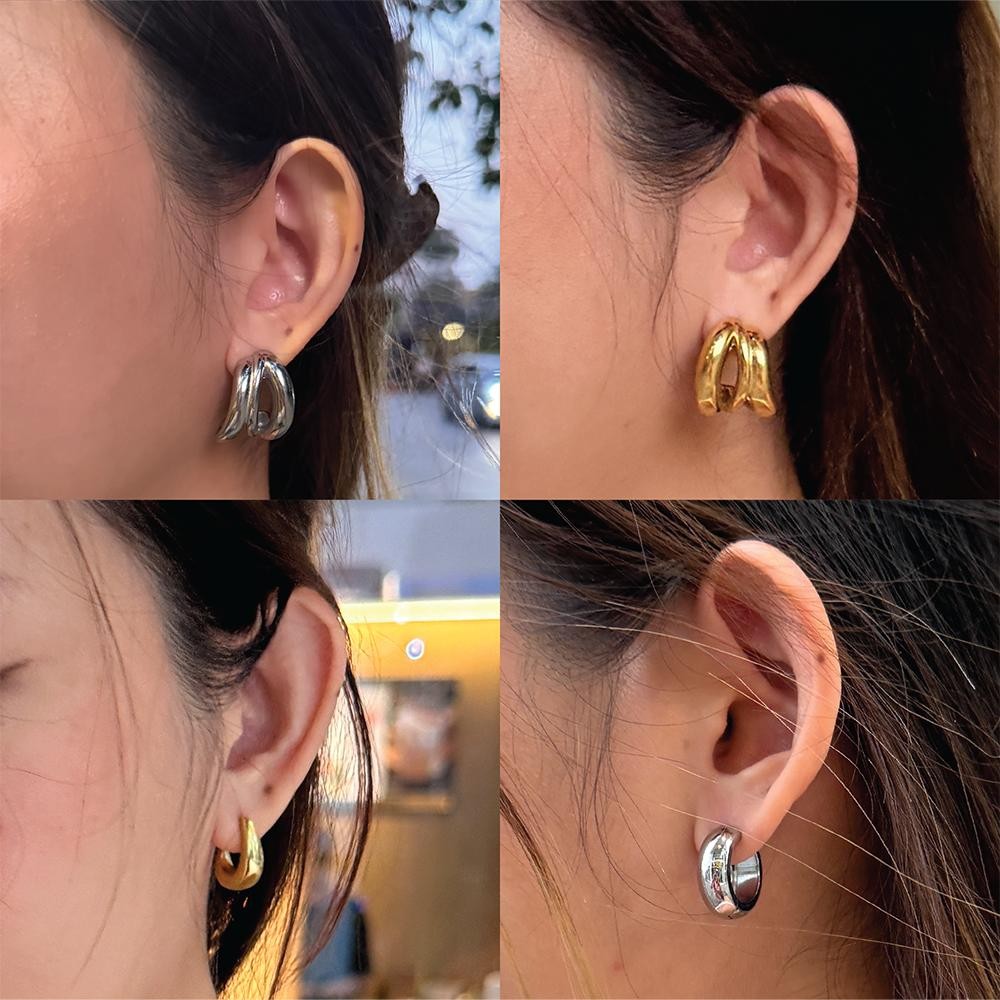 gemin. | classic / glam earrings #gmncouplelobe05 #gmmdrop10