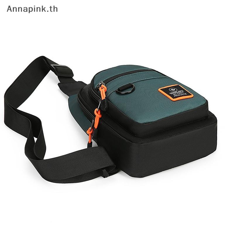 Ank Fashion Mens Chest Bag Handbag Lightweight Oxford Fabric Crossbody Shoulder Bag Stylish Casual เอวแพ็คชายกระเป๋าหน้าอก EN