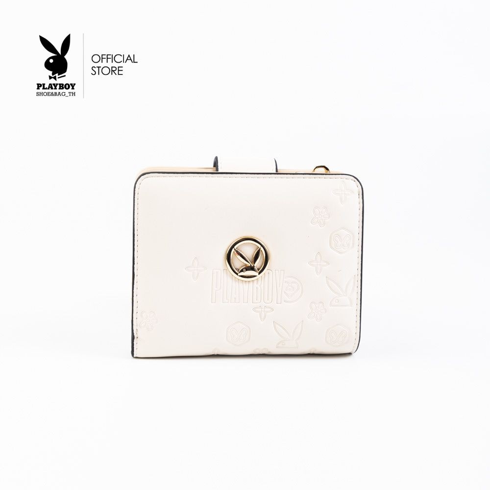 PLAYBOY รุ่น Muse Women's Wallet Bag กระเป๋าสตางค์ใบสั้น รหัส ST-WA251PB109 ปั้มลายโลโก้ มี 2 สี