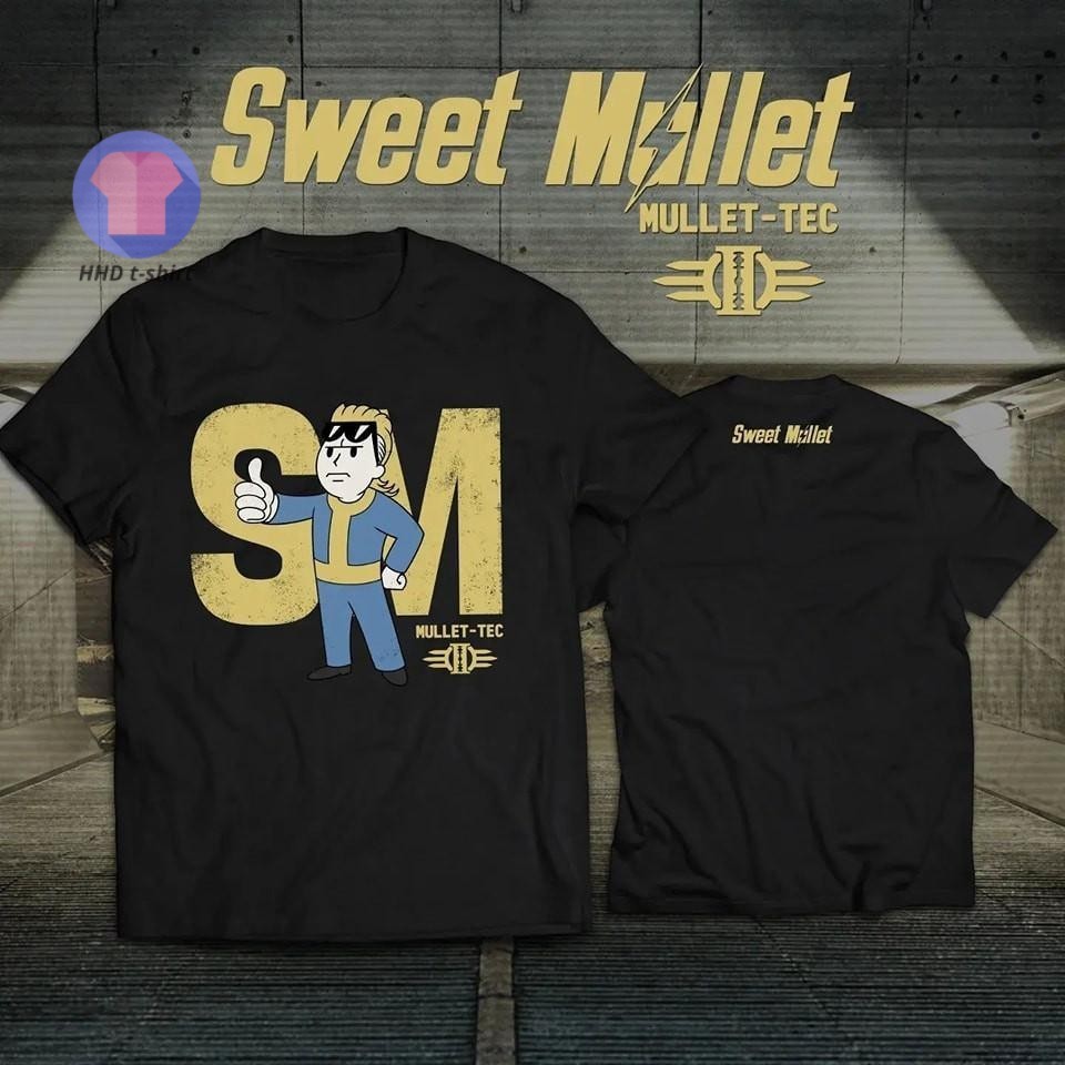 เสื้อยืด Sweet Mullet วงดนตรี คอกลม แขนสั้น จากผ้าฝ้าย สำหรับทุกเพศ