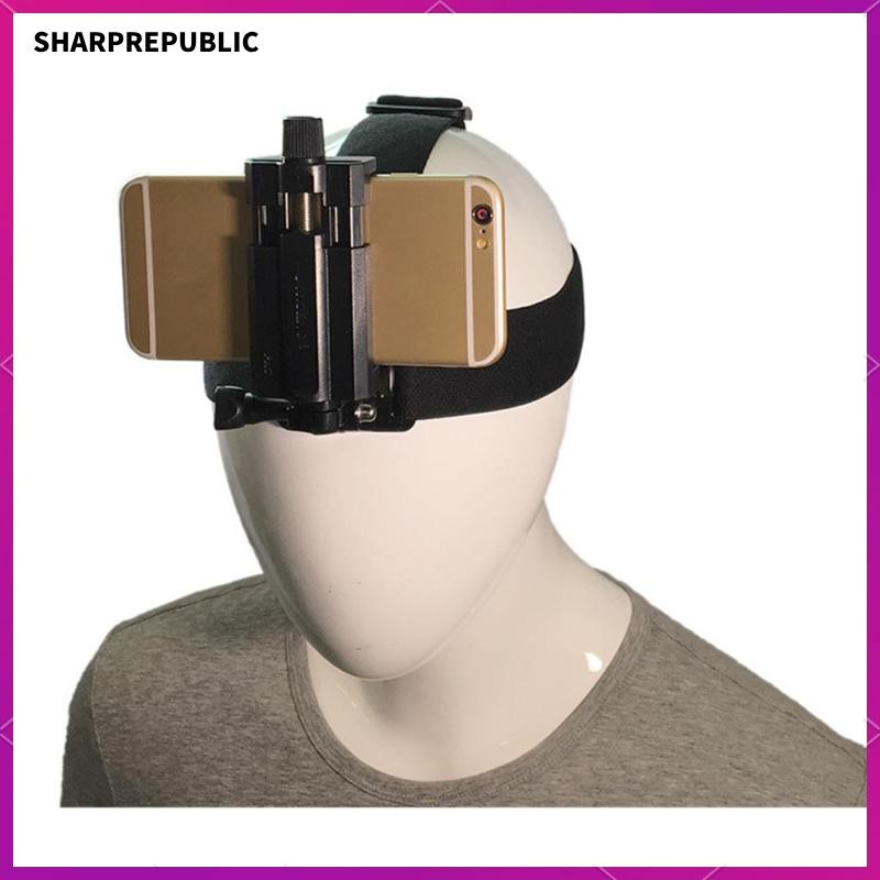 [Sharprepublic] Head Strap Mount Head Strap Head Phone Holder Head Strap Phone Clip for A