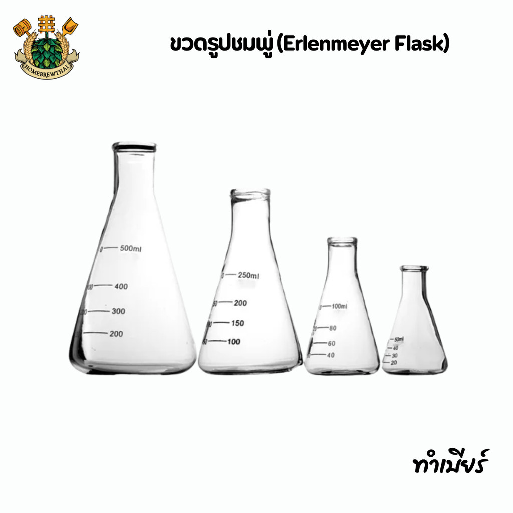 ขวดรูปชมพู่ (Erlenmeyer Flask)