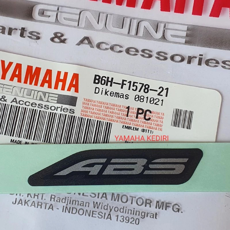 Original Yamaha B6H-F1578-21 ABS Emblem Nmax Black 2020 / B6H-F1578-21 FSX HP Original YGP FAST