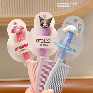 SANRIO การ์ตูนน่ารัก ซานริโอ ชาม หวีสําหรับเด็กผู้หญิงผมยาวไม่เจ็บหนังศีรษะหวีนักเรียนผมหางม้าสไตล์ใหม่