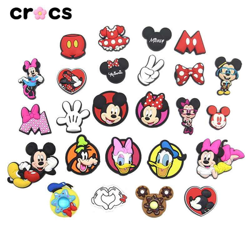 Jibbitz Crocs Mickey Minnie Crocs Jibbitz Jibbitz Set Jibbitz Crocs เกาหลี Jibbitz Crocs ของแทั