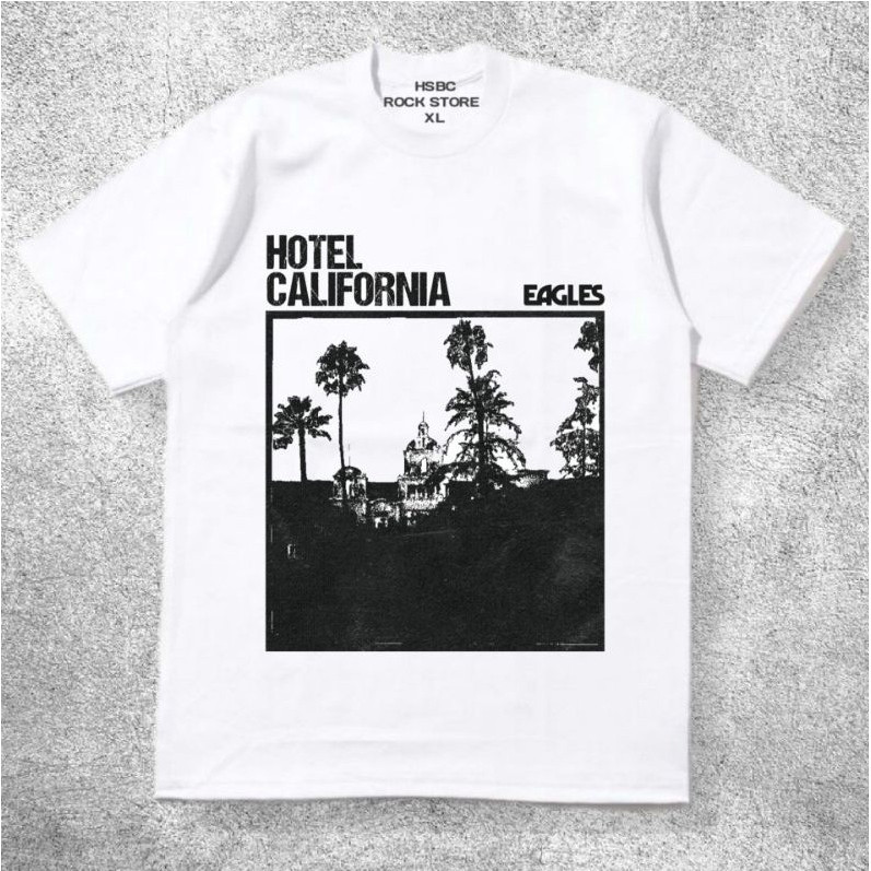 (พร้อมส่ง)ใหม่ เสื้อยืด Eagles Hotel california X Rock store พรีเมี่ยม 24s