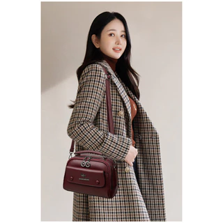 Retro แฟชั่นผู้หญิงกระเป๋าสี่เหลี่ยมเล็ก All-Match Commuter กระเป๋าสะพายแบบพกพาสุภาพสตรีแบบพกพาไหล่กระเป๋า Messenger