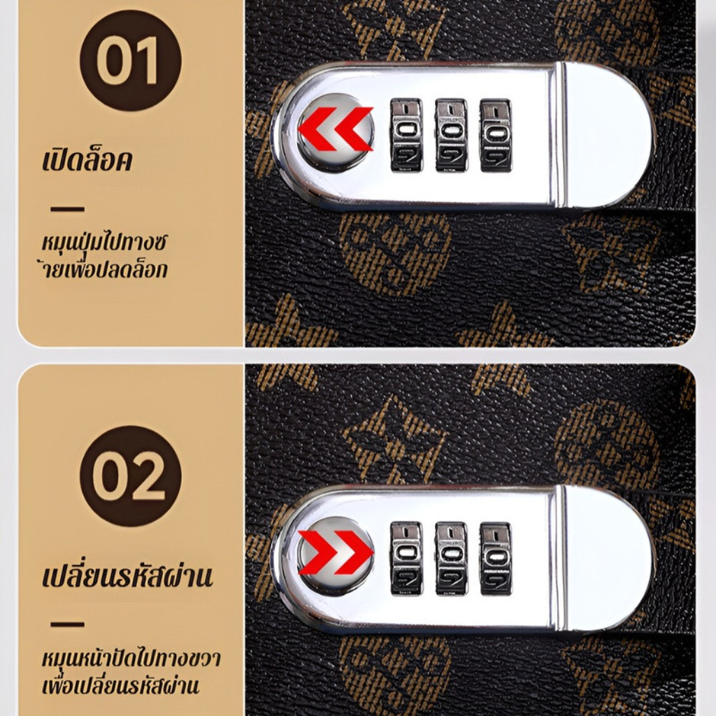 กระเป๋าใส่เงิน 100 ใบ ท้าทายประหยัดเงิน แฟ้ม PU ขนาดเล็ก ท้าทายการประหยัดเงิน กันน้ำ พร้อมกุญแจรหัส นำกลับมาใช้ใหม่ได้ - รูปที่ 3