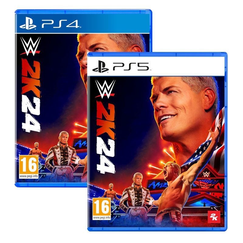 แผ่นเกม PS4 PS5 WWE 2K24 มวยปล้ำอาชีพอเมริกัน เวอร์ชันภาษาอังกฤษ 2024 แผ่นที่เข้ากันได้สำหรับสองผู้เ